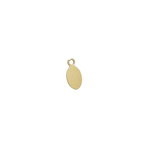 Charm Oval Tag Gold Filled 11 x 5mm