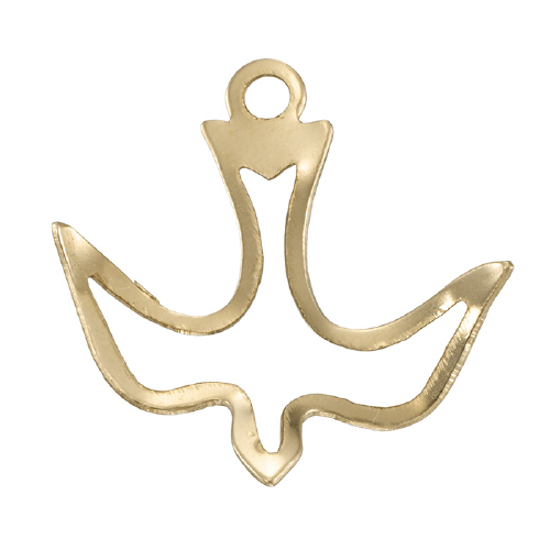 Dove 9.4x19mm Charm - Gold Filled