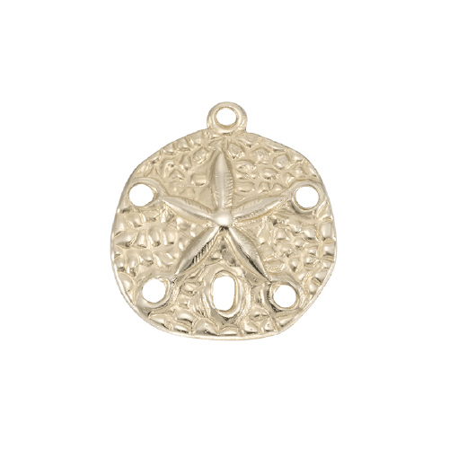 Charm - Sand Dollar Medium - Gold Filled - 16.1 x 17.7mm