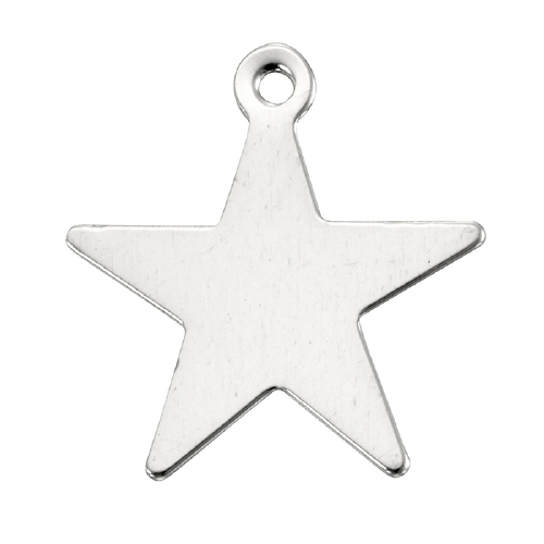 Star Charm 15 x 14.3mm - Sterling Silver