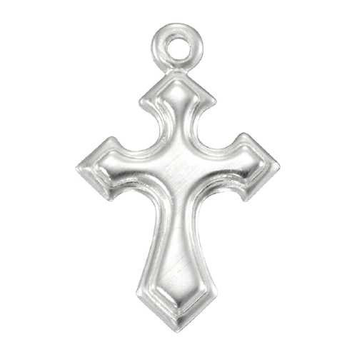 Cross 16.5x10.5mm Charm - Sterling Silver
