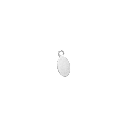 Charm Oval Tag Sterling Silver 11 x 5mm