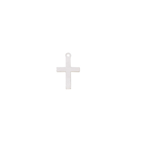 Charm Cross Sterling Silver 16 x 10mm