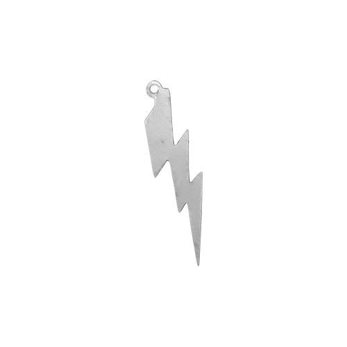 Charm Lightning Large Sterling Silver 38 x 7mm