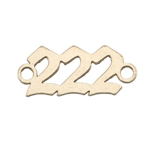 Angel Number 222 Connectors 3.9mm - Gold Filled