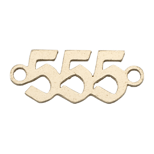 Angel Number 555 Connectors 3.9mm - Gold Filled