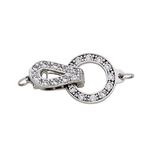 Pendant Hanger w/Cubic Zirconia (CZ) - Sterling Silver Rhodium Plated