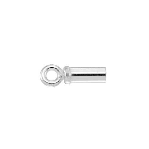 2 x 5mm Endcaps 1.45mm Hole - Medium - Sterling Silver