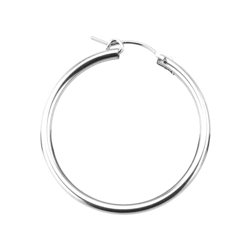 2 x 34mm Hoop Earrings   - Sterling Silver