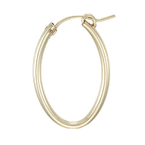 Oval Hoop Earrings 2 x 30mm - Gold Filled