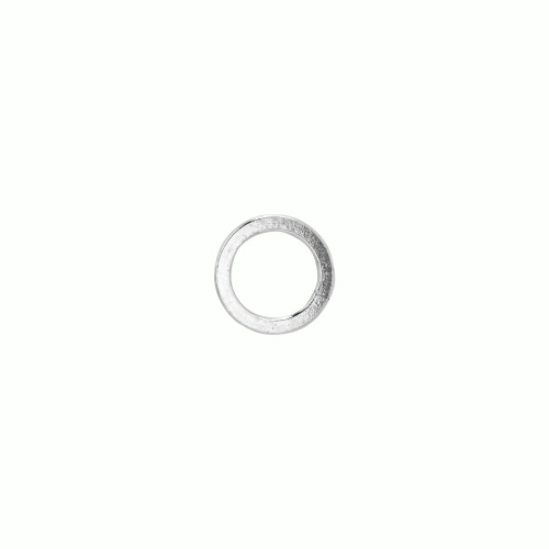 Small Flat Round  Link - Sterling Silver