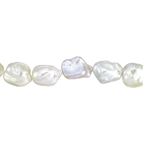 Freshwater Pearls - Baroque Flat - 15-17mm - White