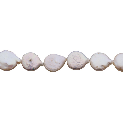 Freshwater Pearls - Coin - 10mm-11mm - White