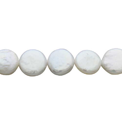 Freshwater Pearls - Coin - 12mm-13mm - White
