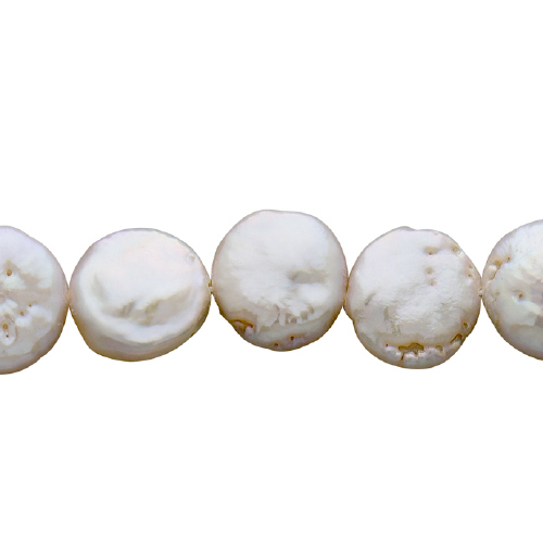 Freshwater Pearls - Coin - 13mm - Peach