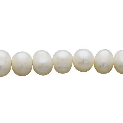 Freshwater Pearls - Potato - 8mm-9mm - White - Large Hole