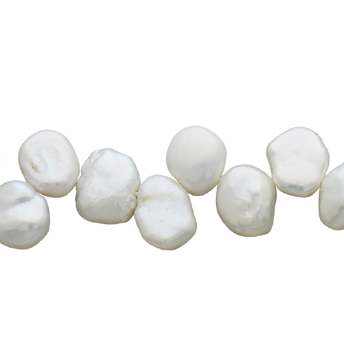 Freshwater Pearls - Top Drilled Keshi - 10-11mm - White