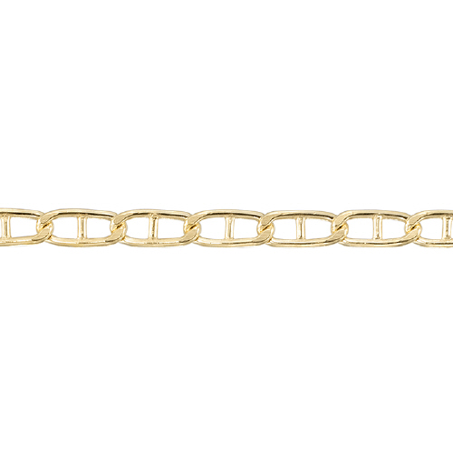 Anchor Chain with flat plain links 2.3 x 4.7mm - Gold Filled