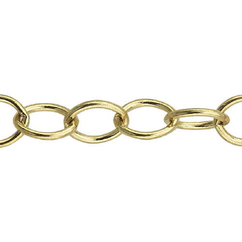 Cable Chain 5.5 x 6.6mm - Gold Filled