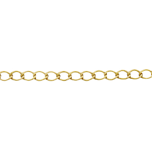 Curb Flat Chain 3 x 4.8mm - Gold Filled