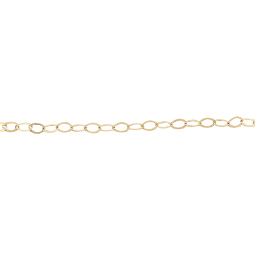 Flat Cable Chain 2.7 x 4.2mm - Gold Filled