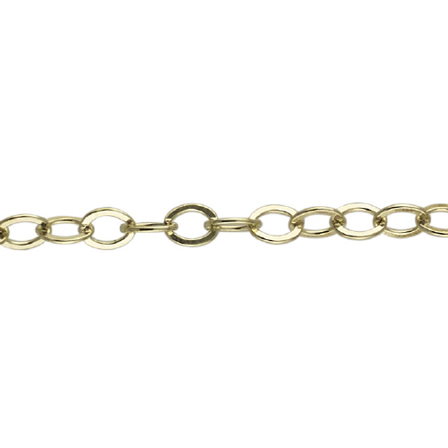Flat Cable Chain 2.3 x 3mm - Gold Filled