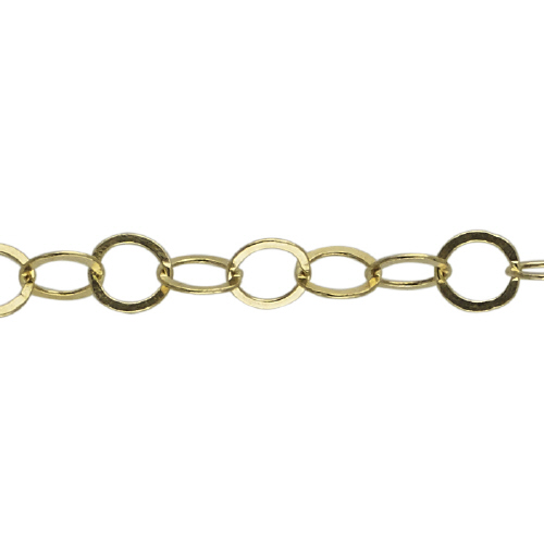 Flat Cable Chain 3.6mm - Gold Filled