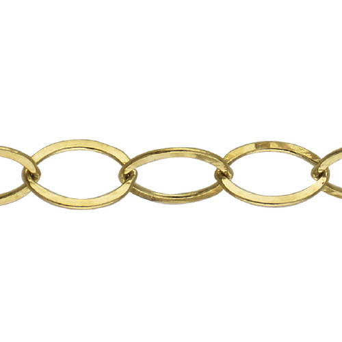 Flat Cable Chain 5.65 x 8.15mm - Gold Filled