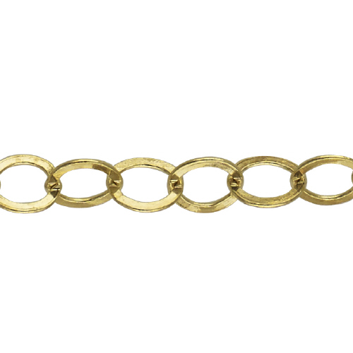 Flat Cable Chain 5mm - Gold Filled
