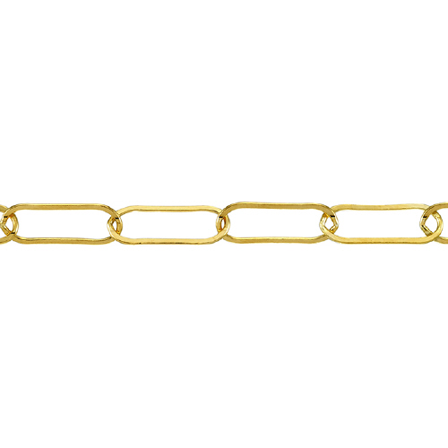 Flat Rectangular Chain 6 x 16mm - Gold Filled
