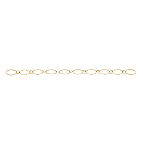 Flat Cable Chain 4.4 x 7.7mm - Gold Filled