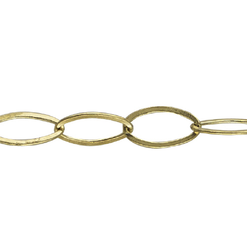 Flat Cable Chain 4.4 x 7.7mm - Gold Filled