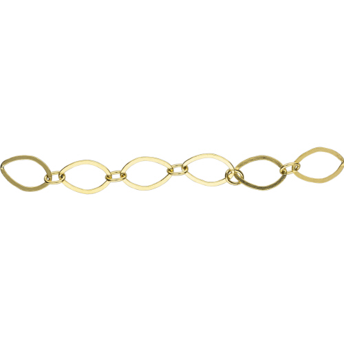 Flat Cable Chain 7.4 x 11.35mm - Gold Filled