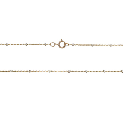 Satellite Chain with Sterling Silver  Diamond Cut Beads 18