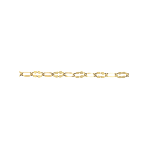 Double Dapped Chain 2.3 x 4mm - Gold Filled