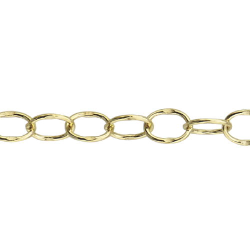 Hammered Chain 3.75 x 5mm - Gold Filled