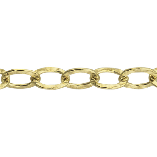 Hammered Chain 4.2 x 6.25mm - Gold Filled