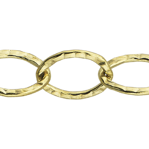 Hammered Chain 14.35 x 20.8mm - Gold Filled