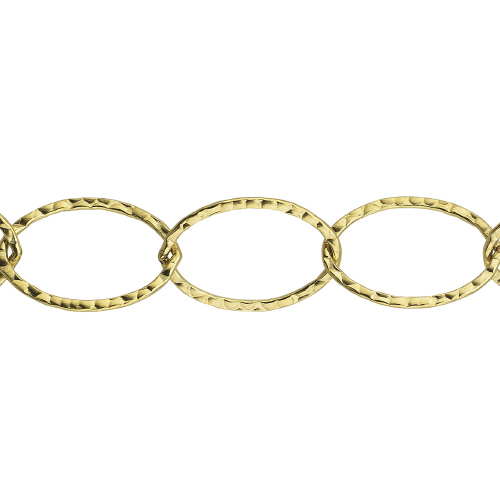 Hammered Chain 7.4 x 10.4mm - Gold Filled