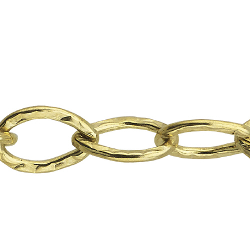 Hammered Chain 9.85 x 12.4mm - Gold Filled