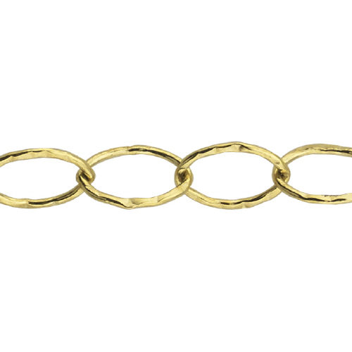 Hammered Chain 5.4 x 8.15mm - Gold Filled