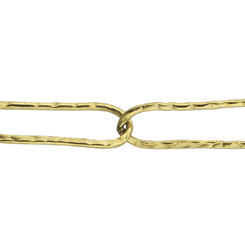 Hammered Chain 5.35 x 15.5mm - Gold Filled