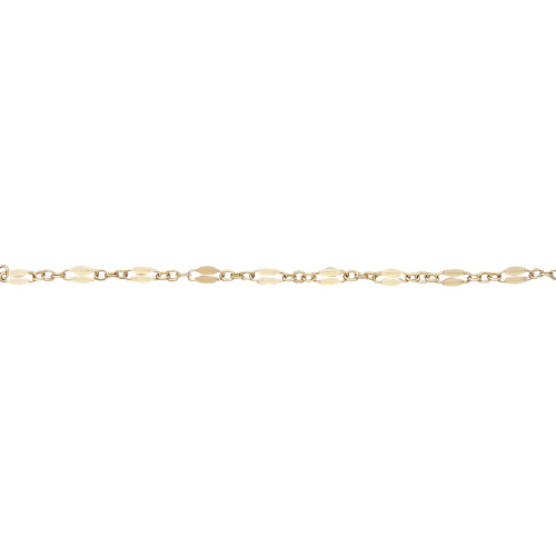 Long & Short Dapped Chain 2.3mm - Gold Filled