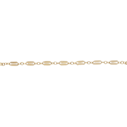 Long & Short Dapped Chain 2.4mm - Gold Filled