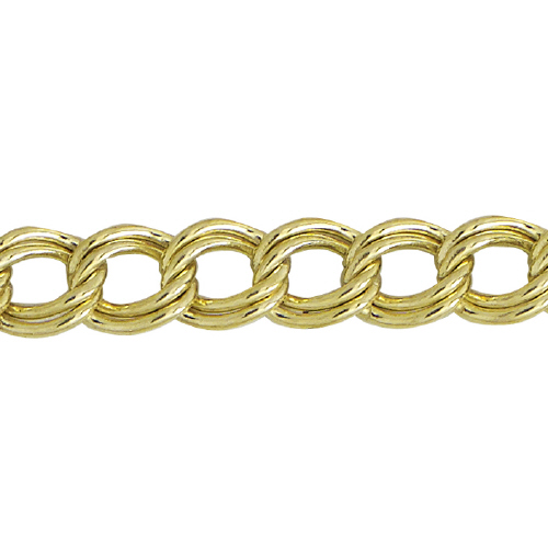 Parallel Curb Chain 4.8 x 5.8mm - Gold Filled