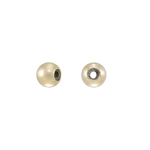4mm Round Slider Bead with silicone - Gold Filled