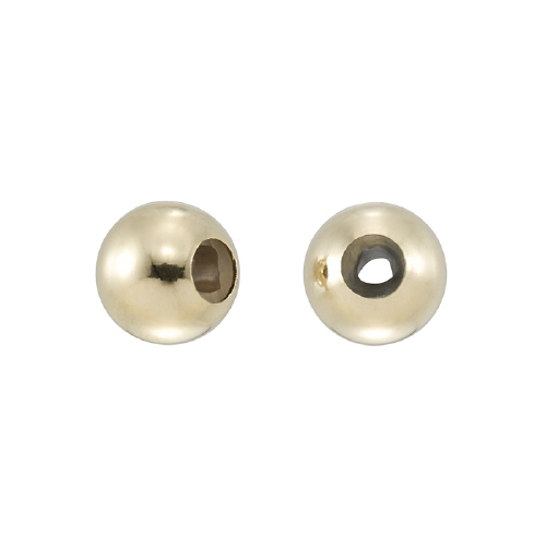 8mm Round Slider Bead with silicone - Gold Filled