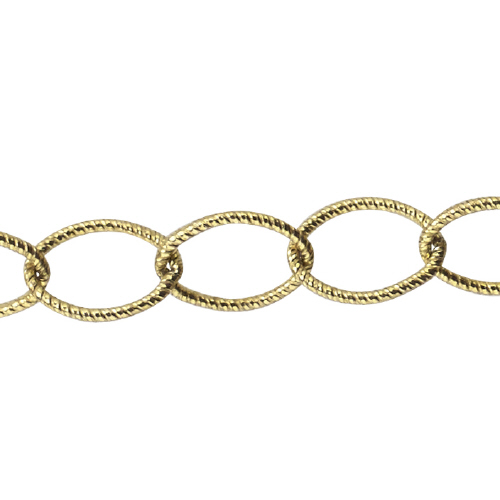 Textured Chain 5.9 x 7.85mm - Gold Filled