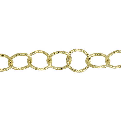 Textured Chain 4.9mm - Gold Filled