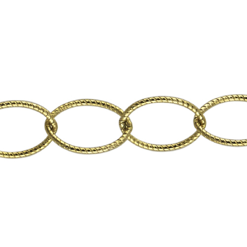 Textured Chain 6.35 x 8.5mm - Gold Filled